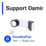 Support Daminus personnalisable pour logo entreprise - Porte-téléphone - Miniature 1