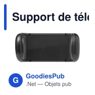 Support de téléphone personnalisable en ABS avec logo - Clayton - Miniature 1