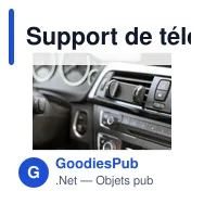 Support de téléphone personnalisable en ABS avec logo - Clayton - Miniature 3