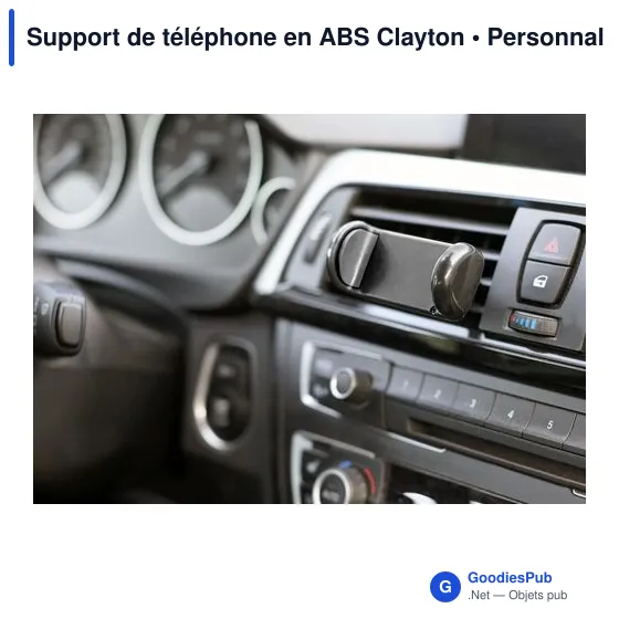 Support de téléphone personnalisable en ABS avec logo - Clayton - Image 3