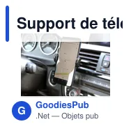 Support de téléphone personnalisable en ABS avec logo - Clayton - Miniature 4