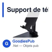 Support de téléphone personnalisable en ABS avec logo - Didi - Miniature 2