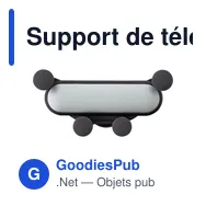 Support de téléphone personnalisable en ABS avec logo - Laura - Miniature 1