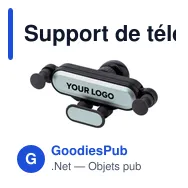 Support de téléphone personnalisable en ABS avec logo - Laura - Miniature 2
