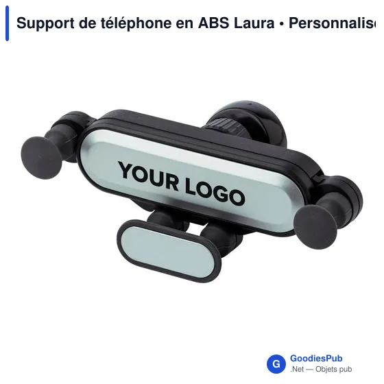 Support de téléphone personnalisable en ABS avec logo - Laura - Image 2