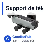 Support de téléphone personnalisable en ABS avec logo - Laura - Miniature 3