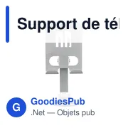 Support de téléphone en alliage d'aluminium Anieke - Miniature 1
