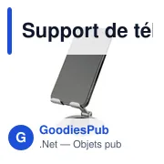Support de téléphone en alliage d'aluminium Anieke - Miniature 2