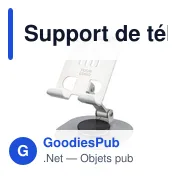 Support de téléphone en alliage d'aluminium Anieke - Miniature 3