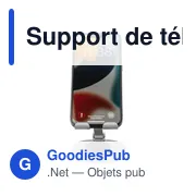 Support de téléphone en alliage d'aluminium Anieke - Miniature 8