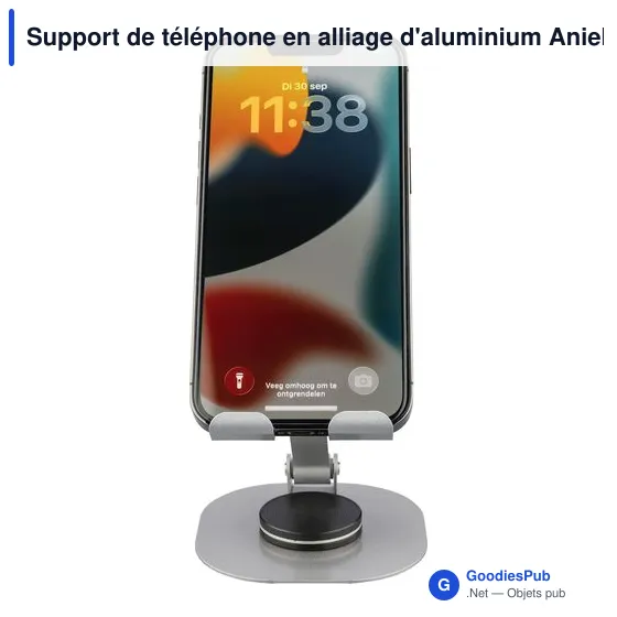 Support de téléphone en alliage d'aluminium Anieke - Image 8