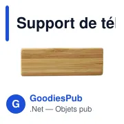 Support de téléphone en bambou personnalisable avec logo - Albert - Miniature 2
