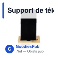 Support de téléphone en bambou personnalisable avec logo - Albert - Miniature 11