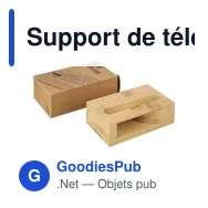 Support de téléphone en bambou personnalisable avec logo - Albert - Miniature 12