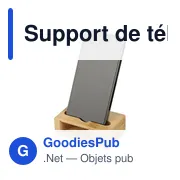 Support de téléphone en bambou personnalisable avec logo - Albert - Miniature 3