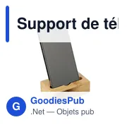 Support de téléphone en bambou personnalisable avec logo - Albert - Miniature 7