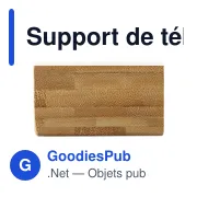 Support de téléphone en bambou personnalisable avec logo - Albert - Miniature 8