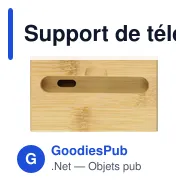 Support de téléphone en bambou personnalisable avec logo - Albert - Miniature 9