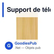 Support de téléphone en bambou personnalisable avec logo - Albert - Miniature 10