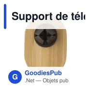 Support de téléphone personnalisable en bambou avec logo - Larry - Miniature 3