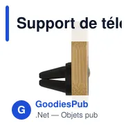 Support de téléphone personnalisable en bambou avec logo - Larry - Miniature 4