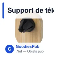 Support de téléphone personnalisable en bambou avec logo - Larry - Miniature 5