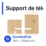 Support de téléphone personnalisable en bambou avec logo - Margarita - Miniature 1
