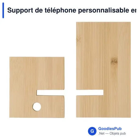 Support de téléphone personnalisable en bambou avec logo - Margarita