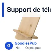 Support de téléphone personnalisable en bambou avec logo - Margarita - Miniature 2