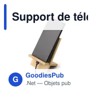 Support de téléphone personnalisable en bambou avec logo - Margarita - Miniature 3