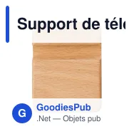 Support de téléphone personnalisable en bois d'hévéa Nyla avec logo - Miniature 2