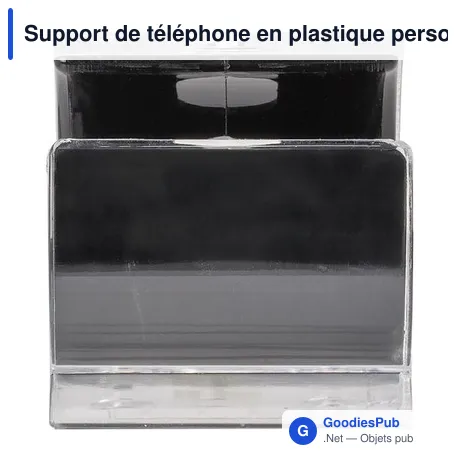 Support de téléphone en plastique personnalisable avec logo - Enrico