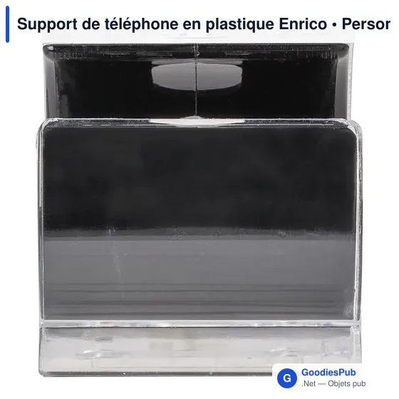 Support de téléphone en plastique personnalisable avec logo - Enrico - Image 1