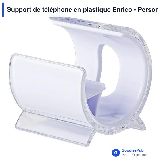Support de téléphone en plastique personnalisable avec logo - Enrico - Image 2
