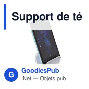 Support de téléphone en plastique personnalisable avec logo - Enrico - Miniature 4