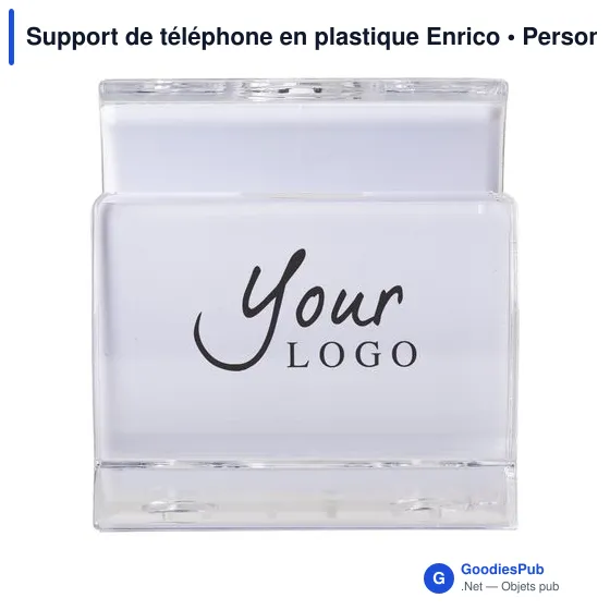 Support de téléphone en plastique personnalisable avec logo - Enrico - Image 6