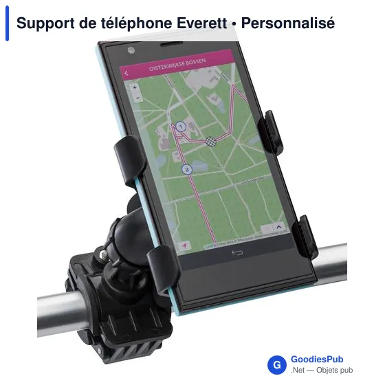 Support de téléphone personnalisable pour vélo avec logo - Image 1