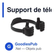 Support de téléphone personnalisable en forme de mains avec logo - Hands - Miniature 2