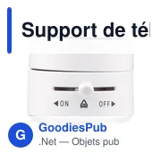 Support de téléphone magnétique MagSafe en ABS recyclé Nadia - Miniature 1