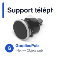 Support téléphone voiture personnalisable magnétique avec logo - 3 finitions - Miniature 3
