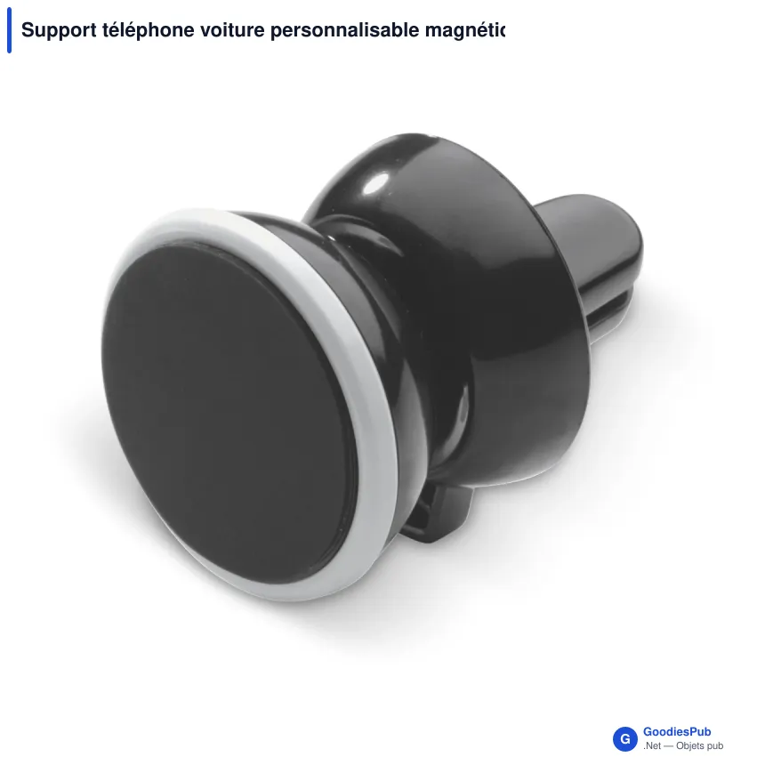 Support téléphone voiture personnalisable magnétique avec logo - 3 finitions - Image 3