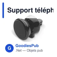 Support téléphone voiture personnalisable magnétique avec logo - 3 finitions - Miniature 4