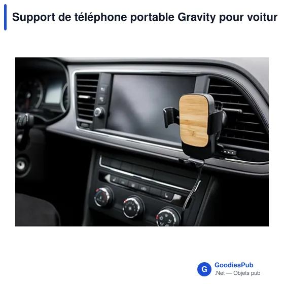 Support de téléphone portable personnalisable pour voiture avec logo | Amberle - Image 2