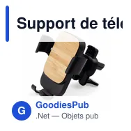 Support de téléphone portable personnalisable pour voiture avec logo | Amberle - Miniature 3