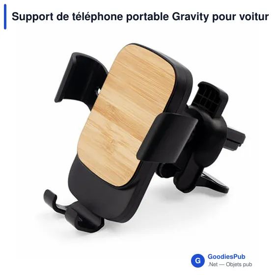 Support de téléphone portable personnalisable pour voiture avec logo | Amberle - Image 3