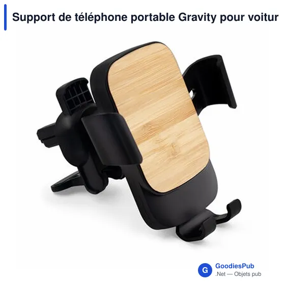 Support de téléphone portable personnalisable pour voiture avec logo | Amberle - Image 4