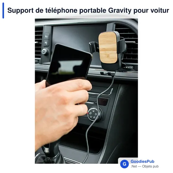Support de téléphone portable personnalisable pour voiture avec logo | Amberle - Image 9