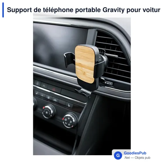 Support de téléphone portable personnalisable pour voiture avec logo | Amberle - Image 10