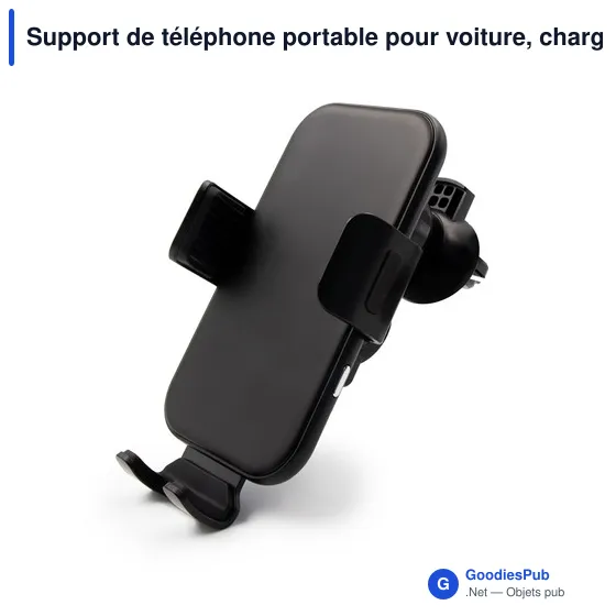 Support de téléphone portable pour voiture, chargeur sans fil 15W | Skyler - Image 1