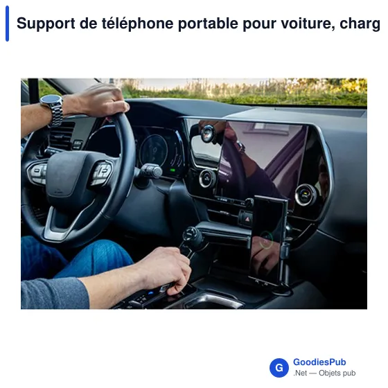 Support de téléphone portable pour voiture, chargeur sans fil 15W | Skyler - Image 2